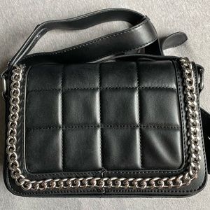 MMS Design Studio black w/ Chain detail crossbody bag.
